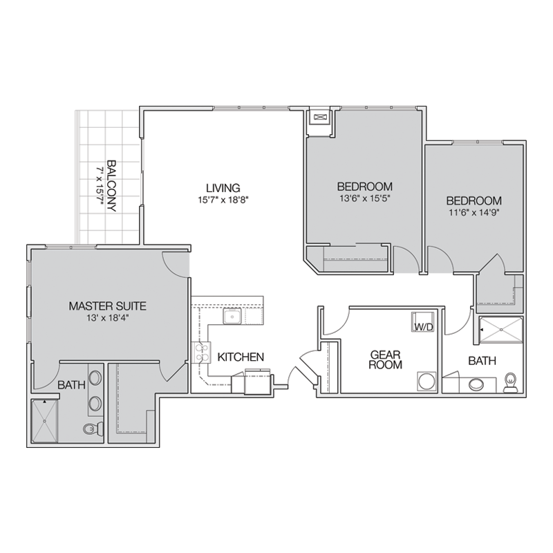 3 Bedroom Apt Floor Plan