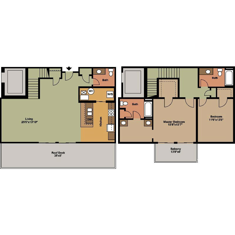 2 Floor With Master Bedroom Floor Plan